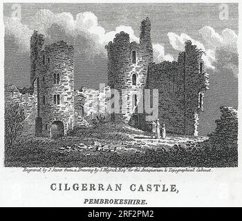 Château de Cilgerran, Pembrokeshire 1811 par James Sargant Storer Banque D'Images