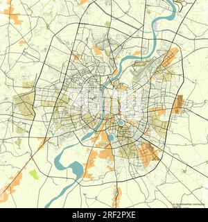 Carte vectorielle de Belo Ahmedabad, Gujarat, Inde Illustration de Vecteur