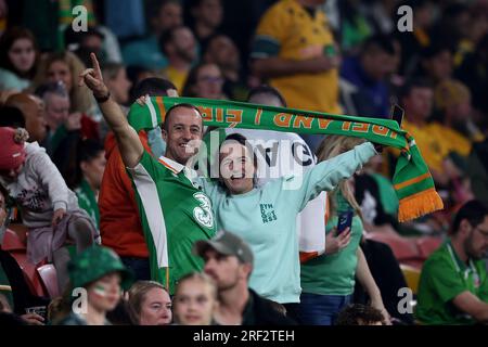 Brisbane, Australie. 31 juillet 2023. Supporters irlandais lors de la coupe du monde féminine FIFA 2023 Groupe B match Irlande femmes vs Nigeria femmes au Suncorp Stadium, Brisbane, Australie, 31 juillet 2023 (photo de Patrick Hoelscher/News Images) à Brisbane, Australie le 7/31/2023. (Photo de Patrick Hoelscher/News Images/Sipa USA) crédit : SIPA USA/Alamy Live News Banque D'Images