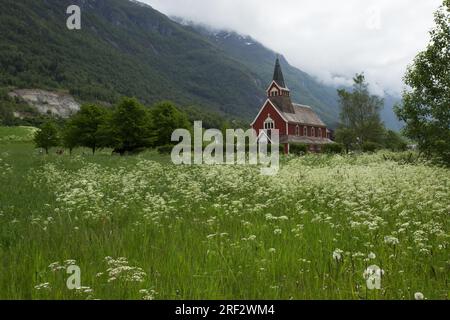 Olden New Church, Norvège Banque D'Images