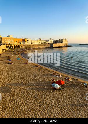 Gallipoli Puglia Salento Italie. Plage de la Purità Banque D'Images