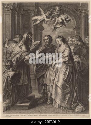 'Schelte Adams Bolswert d'après Sir Peter Paul Rubens, le mariage de la Vierge, gravure, Andrew W. Mellon Fund, 1978.25.2' Banque D'Images