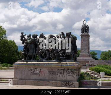 Monument à l'armée soviétique dans la ville de Sofia, Bulgarie. 31 juillet 2023 Banque D'Images