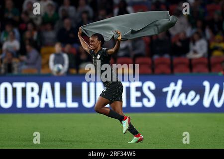 Brisbane, Australie. 31 juillet 2023. Oluwatosin Demehin, du Nigeria, célèbre après le match du Groupe B de la coupe du monde féminine de la FIFA 2023 Irlande femmes vs Nigeria femmes au Suncorp Stadium, Brisbane, Australie, 31 juillet 2023 (photo de Patrick Hoelscher/News Images) à Brisbane, Australie le 7/31/2023. (Photo de Patrick Hoelscher/News Images/Sipa USA) crédit : SIPA USA/Alamy Live News Banque D'Images