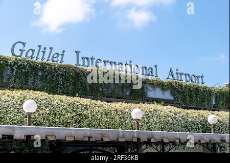 L'aéroport Galilei est la principale porte d'entrée de la région toscane à Pise, en Italie. Banque D'Images