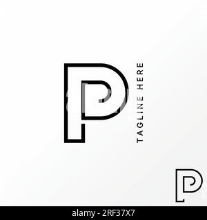 Logo design concept graphique créatif abstrait premium vecteur stock lettre initiale PP ou PD police avec doubles lignes. Initiale de typographie de monogramme connexe Illustration de Vecteur