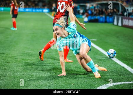 Brisbane, Queensland, Australie. 31 juillet 2023. MELBOURNE, AUSTRALIE - 31 JUILLET : Ellie CARPENTER de l'Australie affronte le Canada à la coupe du monde féminine de la FIFA Australie et Nouvelle-Zélande 2023 au Melbourne Rectangular Stadium le 31 juillet 2023 (image de crédit : © Chris Putnam/ZUMA Press Wire) À USAGE ÉDITORIAL SEULEMENT! Non destiné à UN USAGE commercial ! Banque D'Images
