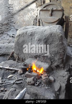 Détail d'une forge archaïque vue en Egypte Banque D'Images