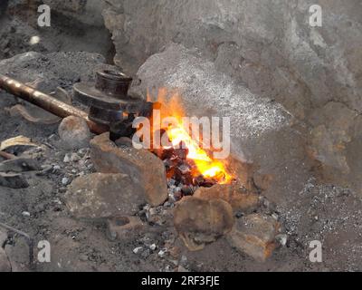 Détail d'une forge archaïque vue en Egypte Banque D'Images