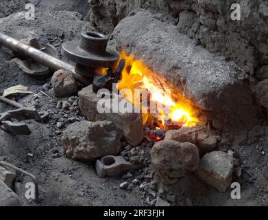 Détail d'une forge archaïque vue en Egypte Banque D'Images