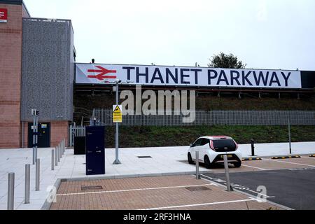 gare de thanet parkway, vient d'ouvrir, île de thanet, kent est, royaume-uni juillet 31 2023 Banque D'Images