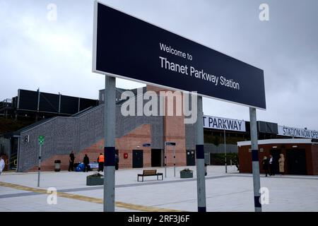 gare de thanet parkway, vient d'ouvrir, île de thanet, kent est, royaume-uni juillet 31 2023 Banque D'Images