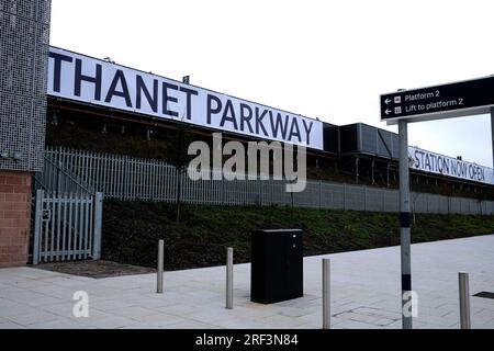 gare de thanet parkway, vient d'ouvrir, île de thanet, kent est, royaume-uni juillet 31 2023 Banque D'Images