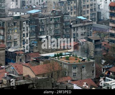 Détail urbain de Wuhan, une grande ville en Chine Banque D'Images