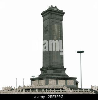 Le Monument aux héros des peuples à la place Tienanmen à Pékin (Chine) Banque D'Images