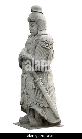 Sculpture en pierre chinoise historique située sur les tombes de la dynastie Ming (situées à environ 50 kilomètres au nord de la ville de Pékin) dans un siège spécialement sélectionné Banque D'Images