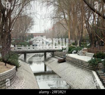 Architecture paysage autour de Misty la Cité Interdite à Beijing (Chine) Banque D'Images