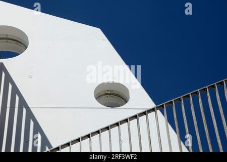 La plate-forme d'observation Sejlet / navigué, Esbjerg Strand, Danemark. Banque D'Images