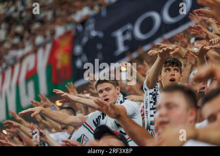 Nacho Monsalve lors du match PKO BP Ekstraklasa 2023/24 entre Legia Warszawa et LKS Lodz au stade municipal de Legia de Marshall Józef Piłsudski, Banque D'Images