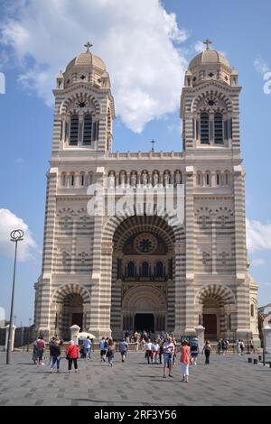 Cathédrale majeure à Marseille France Banque D'Images