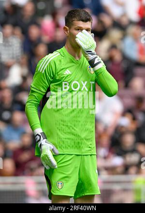 Edimbourg, Royaume-Uni. 30 juillet 2023. Le gardien de but de Leeds United Illan Meslier lors du match amical de pré-saison à Tynecastle Park, Édimbourg. Le crédit photo devrait se lire : Neil Hanna/Sportimage crédit : Sportimage Ltd/Alamy Live News Banque D'Images