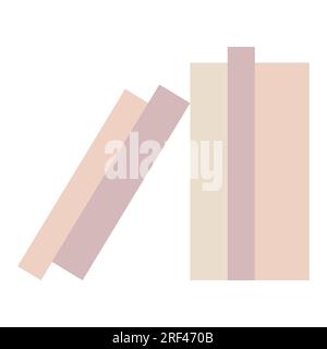 Livres debout, élément de design d'intérieur, concept de retour à l'école ou d'étude, illustration vectorielle plate Illustration de Vecteur