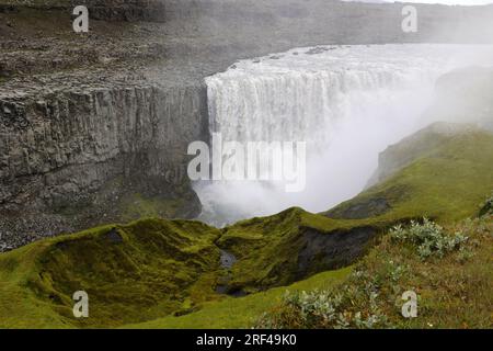 Islande-Dettifoss plus grande cascade d'Europe Banque D'Images