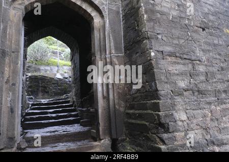 27 juillet 2023, Shivneri fort est une fortification militaire du 17e siècle, c'est le lieu de naissance de Chhatrapati Shivaji Maharaj, Banque D'Images