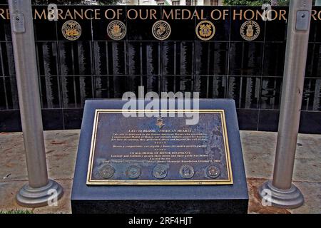 Latino-American Medal of Honor Memorial à Los Angeles, Californie, Banque D'Images