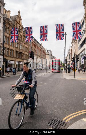 Londres Oxford Street Royaume-Uni célébrant le Jubilé de platine du Queens 8 juin 2022 Banque D'Images