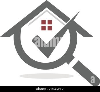 Icône de recherche pour le modèle Real State logo Design initial Illustration de Vecteur