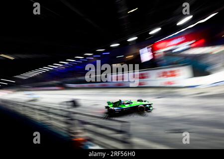 LONDRES, ROYAUME-UNI. 30 juillet 2023. Vue générale de la course de dimanche lors de l’E-Prix ABB FIA Formula E 2023 Hankook London à l’Excel le dimanche 30 juillet 2023 à LONDRES, ANGLETERRE. Crédit : Taka G Wu/Alamy Live News Banque D'Images