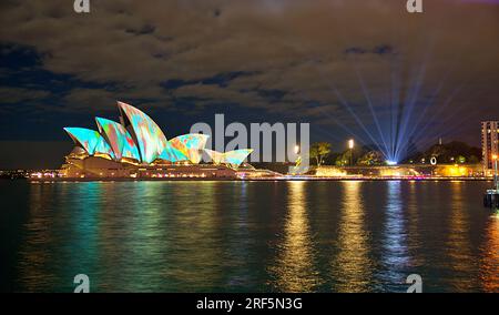 Spectacle de lumières à sydney Banque D'Images