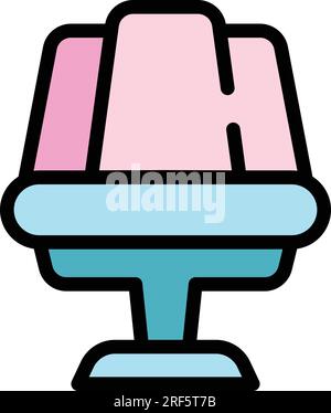 Vecteur de contour d'icône de fruit de gelée. Candy Gummy. Couleur de haricot doux plat Illustration de Vecteur