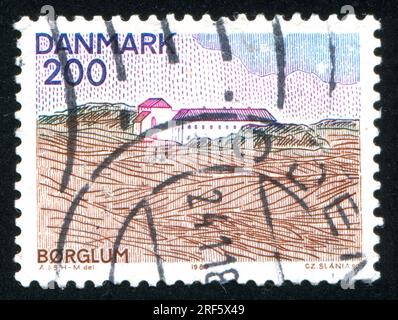 DANEMARK - CIRCA 1980 : timbre imprimé par le Danemark, montre maison, circa 1980 Banque D'Images