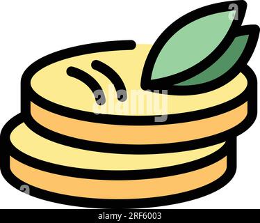 Vecteur de contour d'icône de hamburger alimentaire. Sucre agave. Couleur naturelle de la plante plate Illustration de Vecteur