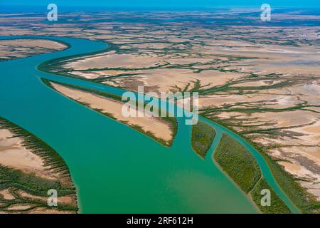 Gulf Saltpan / Albert RV., Burketown, Golfe de Carpentaria, Queensland Banque D'Images