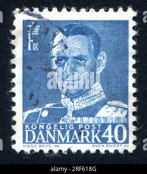 DANEMARK - CIRCA 1948 : timbre imprimé par le Danemark, montre Frederik IX, circa 1948 Banque D'Images