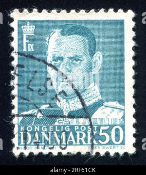 DANEMARK - CIRCA 1948 : timbre imprimé par le Danemark, montre Frederik IX, circa 1948 Banque D'Images