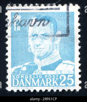 DANEMARK - CIRCA 1948 : timbre imprimé par le Danemark, montre Frederik IX, circa 1948 Banque D'Images
