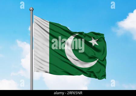 Fond de drapeau du Pakistan, jour de l'indépendance, 14 août 1947, conception Banque D'Images