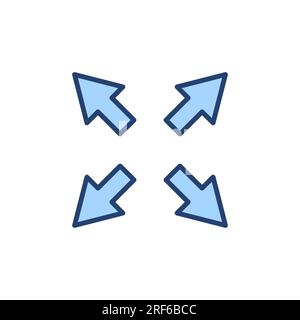 Vecteur d'icône plein écran. Développer en plein écran signe et symbole. Symbole flèches Illustration de Vecteur