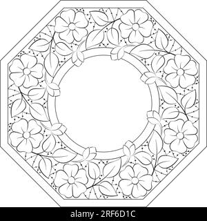 Illustration vectorielle d'un cadre victorien floral Illustration de Vecteur