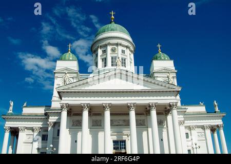 Cathédrale, architecte Carl Ludwig Engel, place du Sénat, Helsinki, Cathédrale, Finlande Banque D'Images