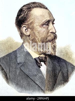 Ernst Heinrich Wilhelm Stephan, ab 1885 von Stephan, 7. Januar 1831 - 8. Avril 1897, war Generalpostdirektor des Deutschen Reiches, Organisator des deutschen Postwesens und Mitbegründer des Weltpostvereins, war kaiserlich-königlicher Geheimer Rat, Staatssekretär des Reichspostamts und königlich-Preußischer Staatsminister, Mitglied des preußischen Staatsrats und des preußischen Herrenhauses und Domherr von Merseburg, produdum numérique verkserkesburg, 19. Jahrhundert / Ernst Heinrich Wilhelm Stephan, de 1885 par Stephan, 7 janvier 1831 - 8 avril 1897, était un genre Banque D'Images