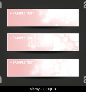 Ensemble d'en-têtes abstraits colorés horizontaux ou bannières pour les vacances et les publicités, Noël, dessins du nouvel an. Illustration de Vecteur