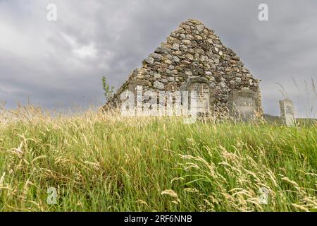 Île de Skye, Écosse, Grande-Bretagne : 2023, juillet 20 - Église en ruine de Kilchrist (Cill Chriosd) sur l'île de Skye en Écosse, Grande-Bretagne Banque D'Images