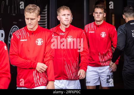 Herning, Danemark. 30 juillet 2023. Tonni Adamsen de Silkeborg IF vu lors du 3F Superliga match entre le FC Midtjylland et Silkeborg IF au MCH Arena de Herning. (Crédit photo : Gonzales photo - Morten Kjaer). Banque D'Images