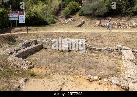 Ville romaine de Turissa, Tossa de Mar, Costa Brava, Katalánsko, Španělsko / ville romaine de Turissa, Tossa de Mar, Costa Brava, Espagne Banque D'Images