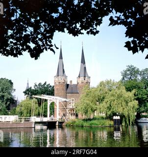 La porte est. Oostpoort à Delft. Pays-Bas Banque D'Images